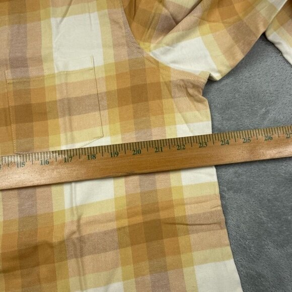 Weatherproof Vintage Women’s Comfort Stretch Yellow Plaid Shirt Large d0504 - Picture 6 of 9